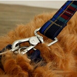 Vera Bradley‎ NWT Dog Pet Leash Medium Tartan Plaid Blue Red Water Repellent New